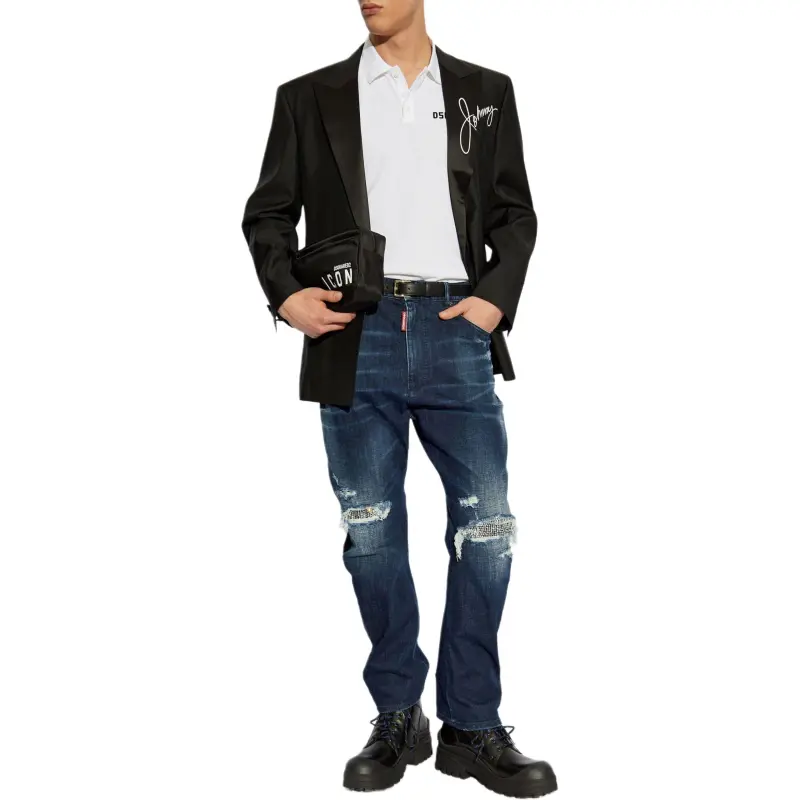 DSQUARED 2 Distressed Straight Leg Jeans-1