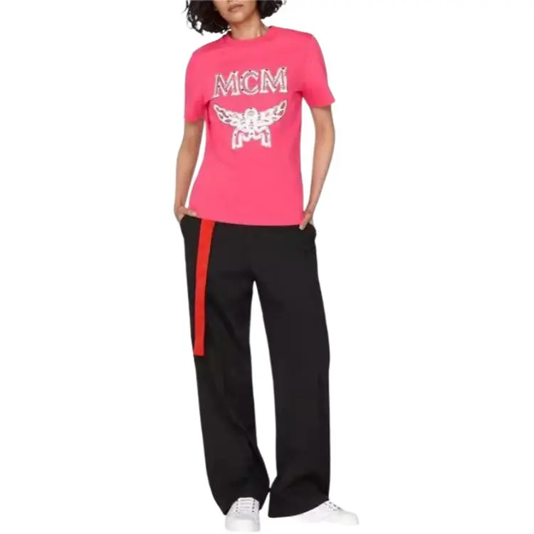 MCM T Shirts Women's Pink-4