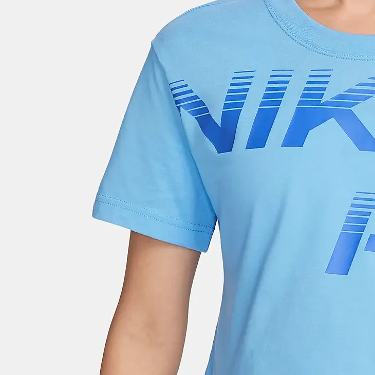 Nike Drop Shoulder Sleeve T Shirt Women's University Blue-3