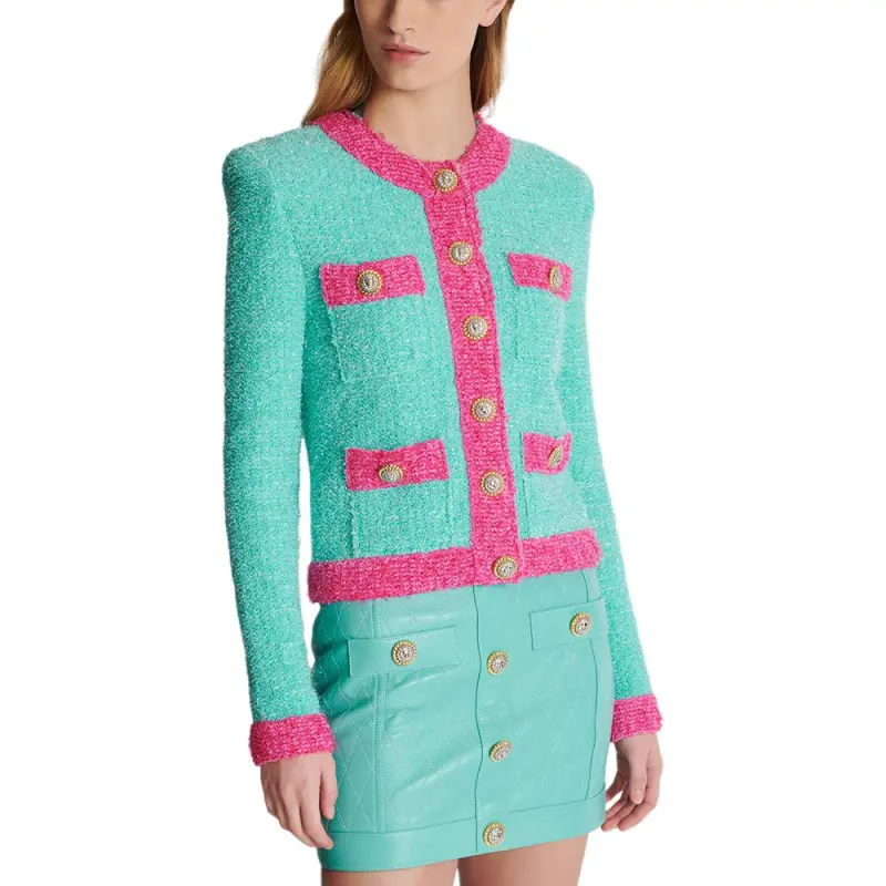 BALMAIN Two Toned Tweed Jacket-5
