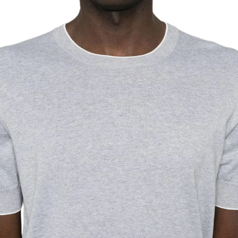 Brunello Cucinelli Short Sleeved Ribbed Jumper-3