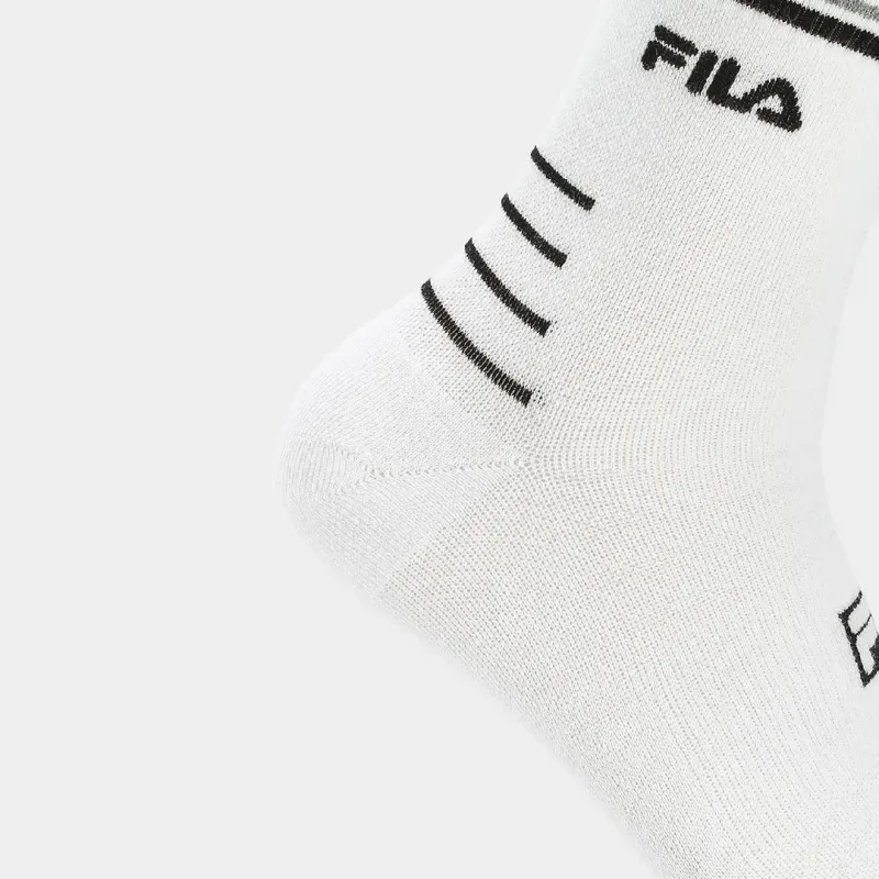 FILA Fitness Mid Calf Socks Men's 1 Pack Standard White-3