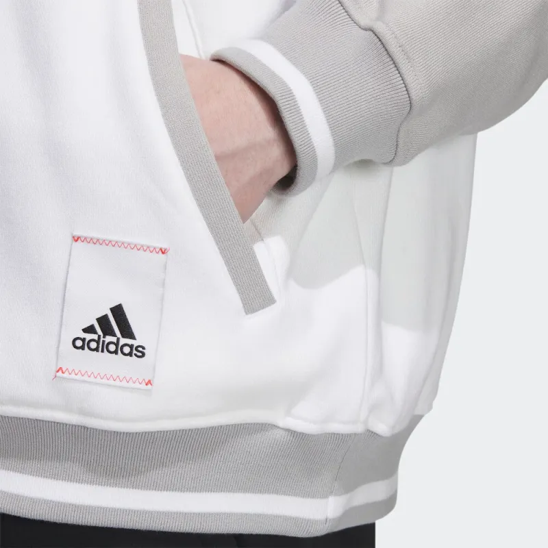 Adidas Jackets Unisex White Light Gray-3