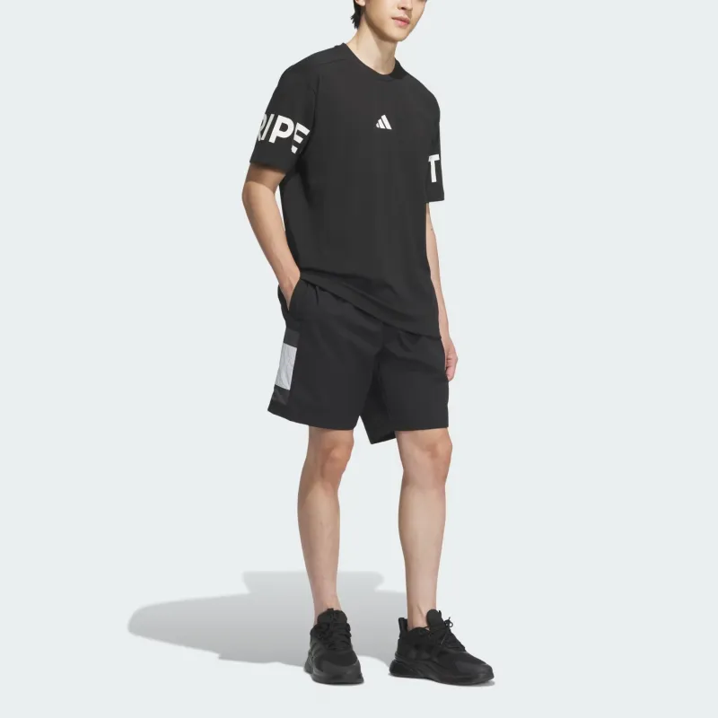 Adidas Warding3 Stripes SS25 Casual Shorts Men's Black-3
