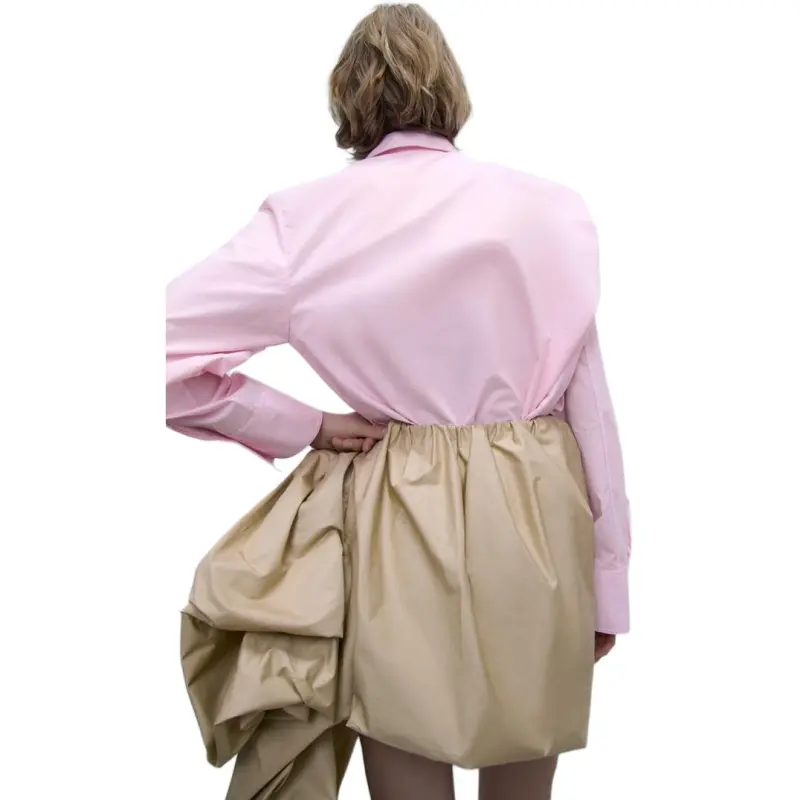 ZARA ZW Series Shirt Women's Light Pink Red-2