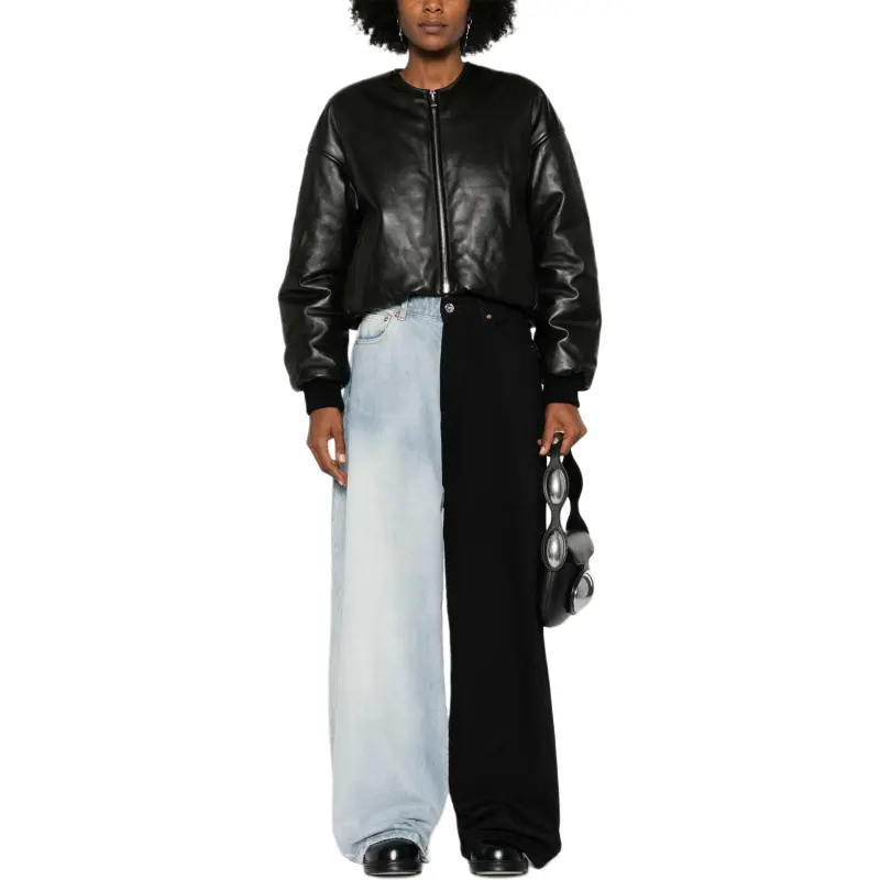 Vetements Logo Patch Wide Leg Jeans-1