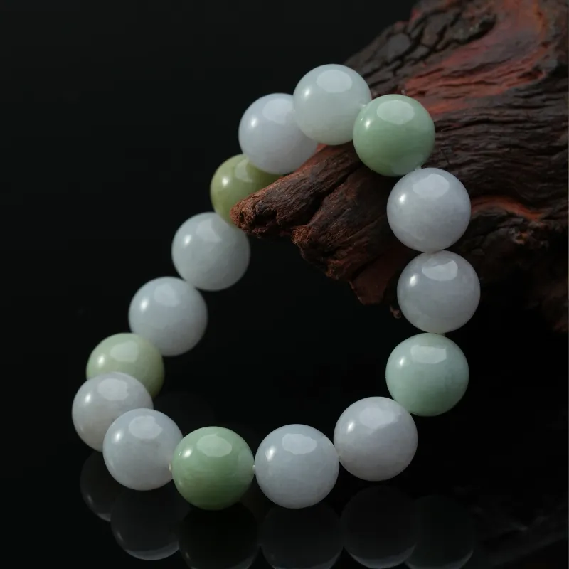 Seven Colorful Treasures Glutinous Jade Jadeite Bracelets Men's-5