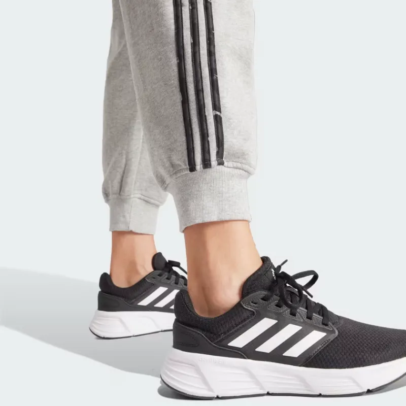 Adidas Essentials 3-Stripes Animal-Print 7/8 Joggers Knitted Sports Pants Women's Gray-5