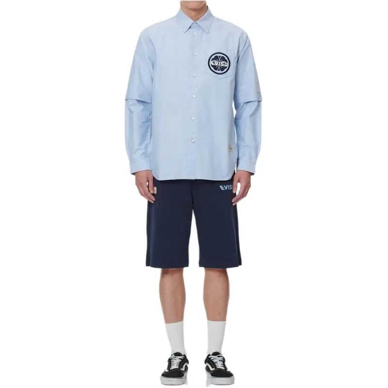 EVISU Casual Shorts Men Dark Blue-3