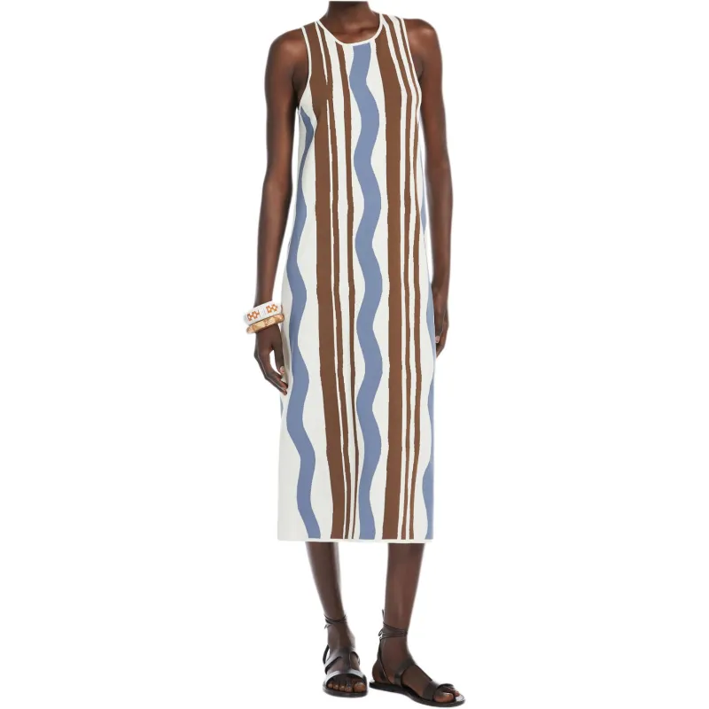 WEEKEND MaxMara Wave pattern Midi Dress-2