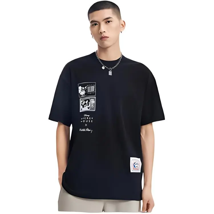 LiNing x Disney T Shirt Men's Black-3