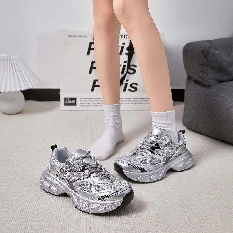 La Chapelle Wear resistant And Lightweight Low Top Chunky Sneakers Women's-8