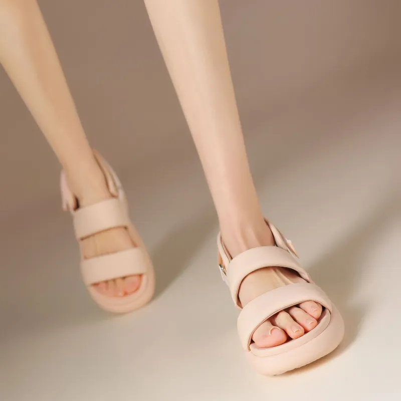 JOSINY Roman Sandals 5.5cm Women's Ecru/Light Pink-9