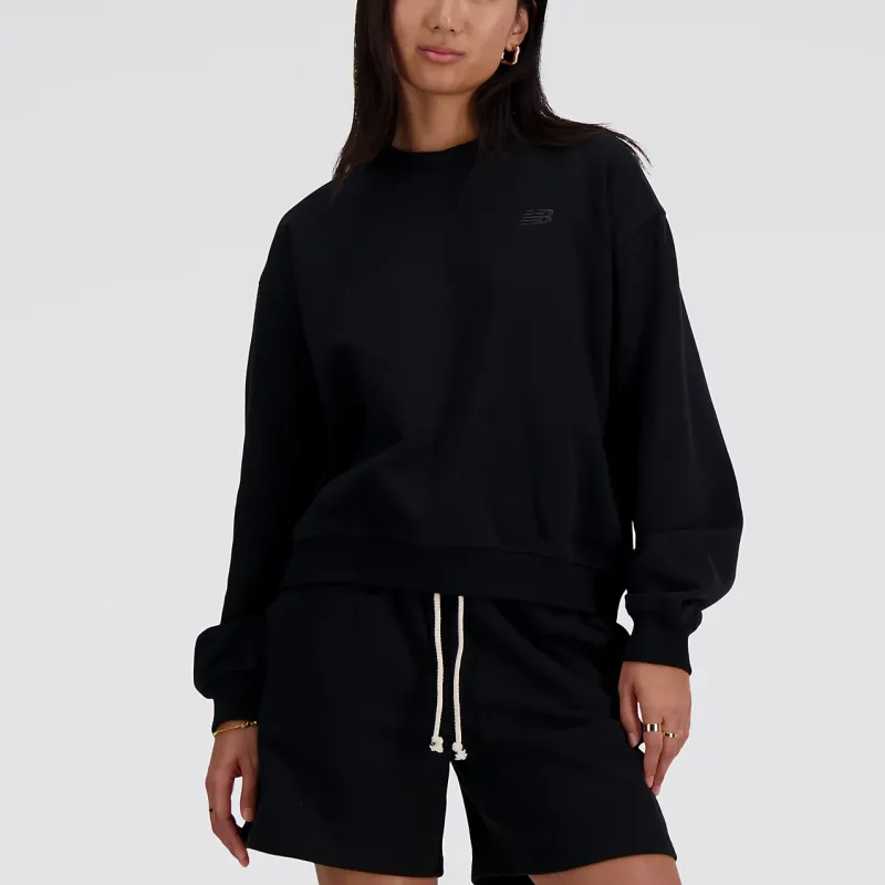 New Balance Athletics French Terry Crew Sweatshirt Women's Black-2