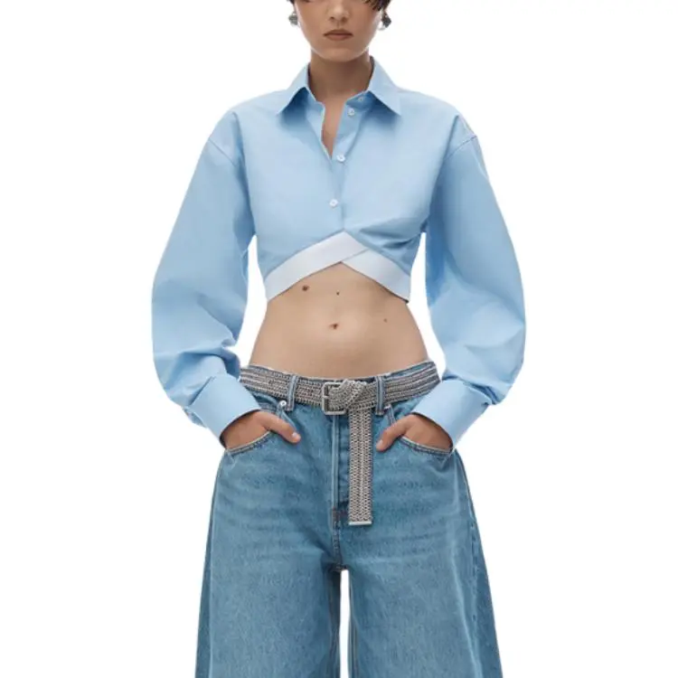 Alexander Wang Long Sleeved Cropped Shirt-1