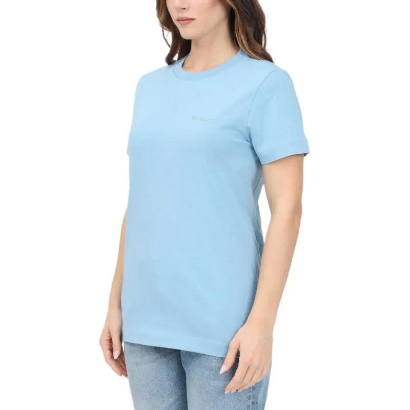 PINKO Logo Embroidered Crewneck T Shirt-1