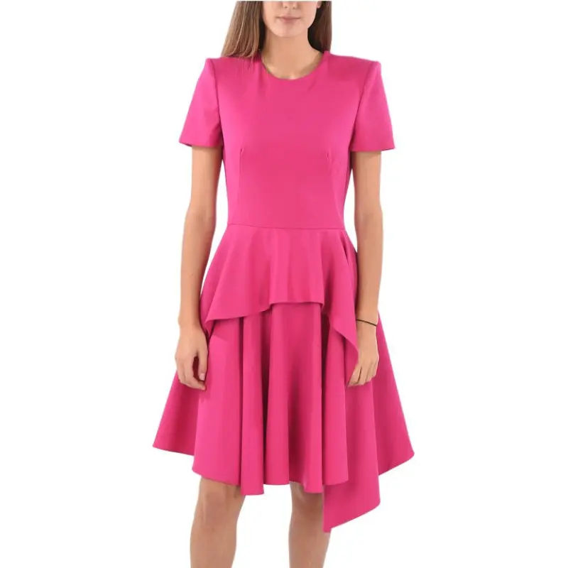 Alexander McQueen Short Sleeved Dress Women's Pink-2