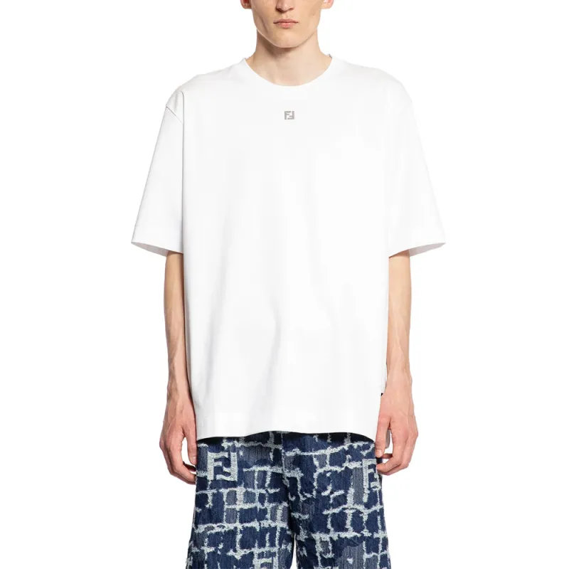 FENDI Ff Plaque Crewneck T Shirt-3