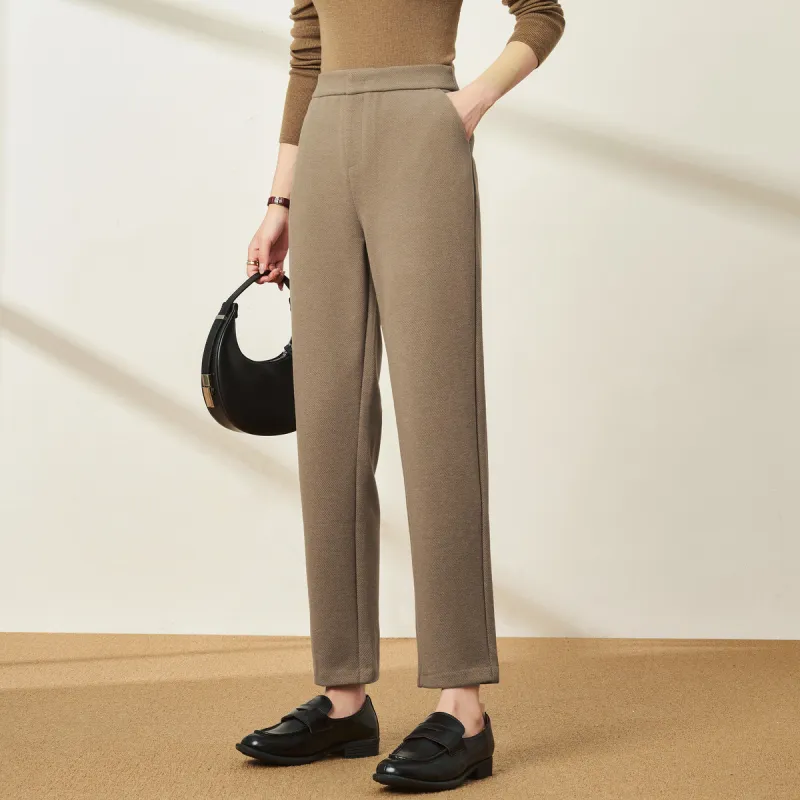FENHONGMALI Casual Pants Women's Camel-1