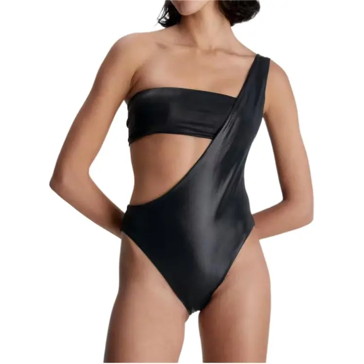Calvin Klein Cut out One shoulder Swimsuit-2