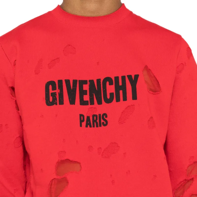 Givenchy Distressed Logo-print Sweatshirts-4