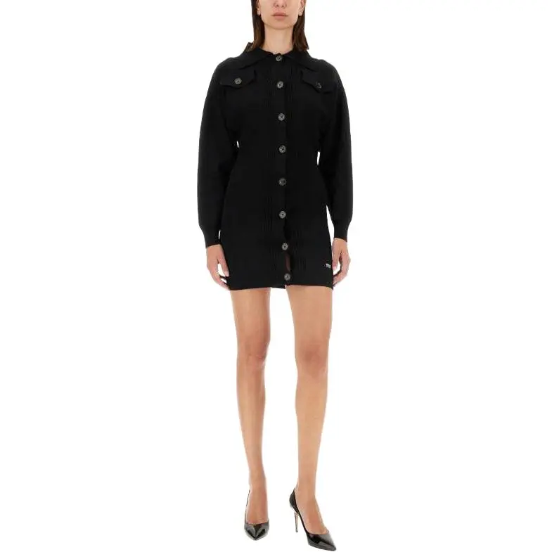 MOSCHINO Long Sleeved Dress Women's Black-1