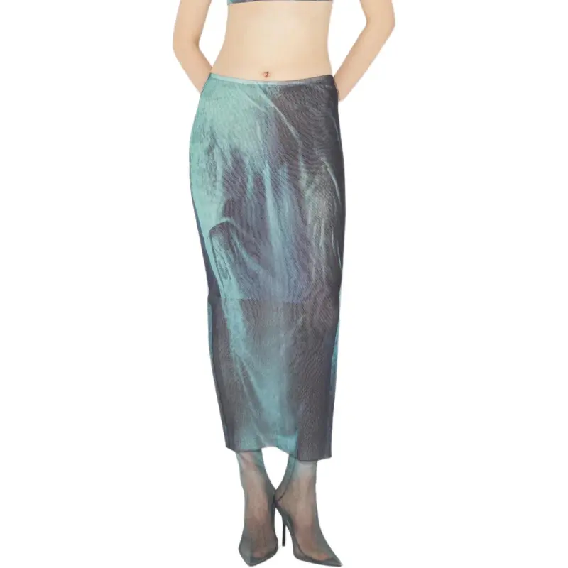 Jean Paul Gaultier Casual Long Skirts Women's Indigo-1