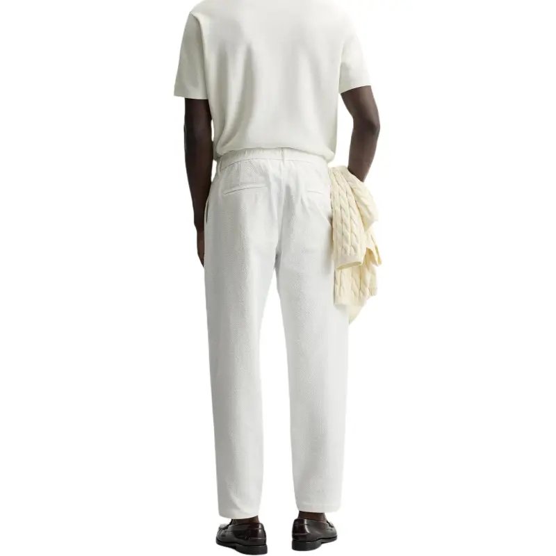ZARA Casual Pants Men White-4