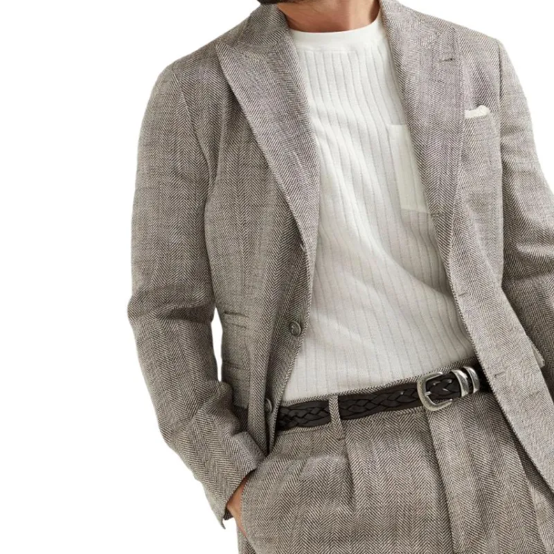 Brunello Cucinelli Chevron Blazer-5