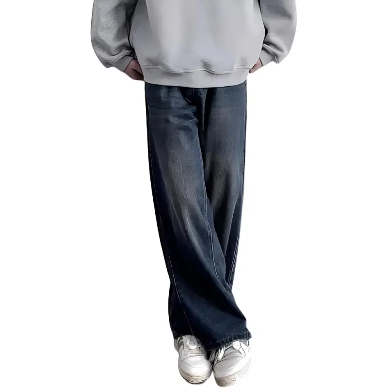 DUATOGE Jeans Men's Vintage Blue-4