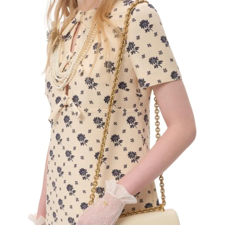 Valentino Crepe Couture Papier Floral Mini Dress-6