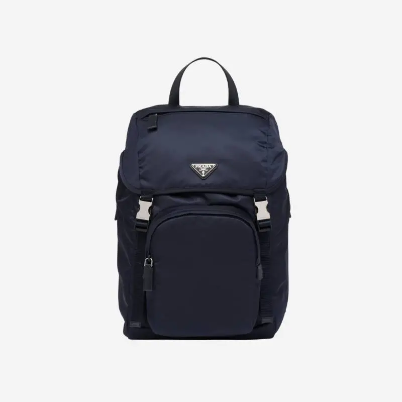 PRADA Recycled Nylon Backpack Men's Marine Blue-4