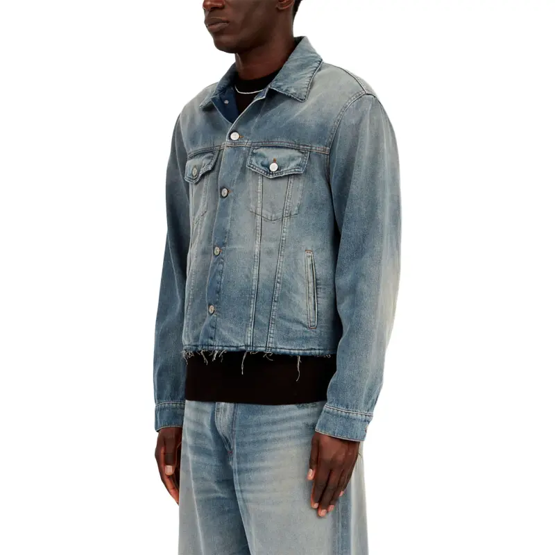 MM6 Maison Margiela Straight Hem Denim Jacket-3
