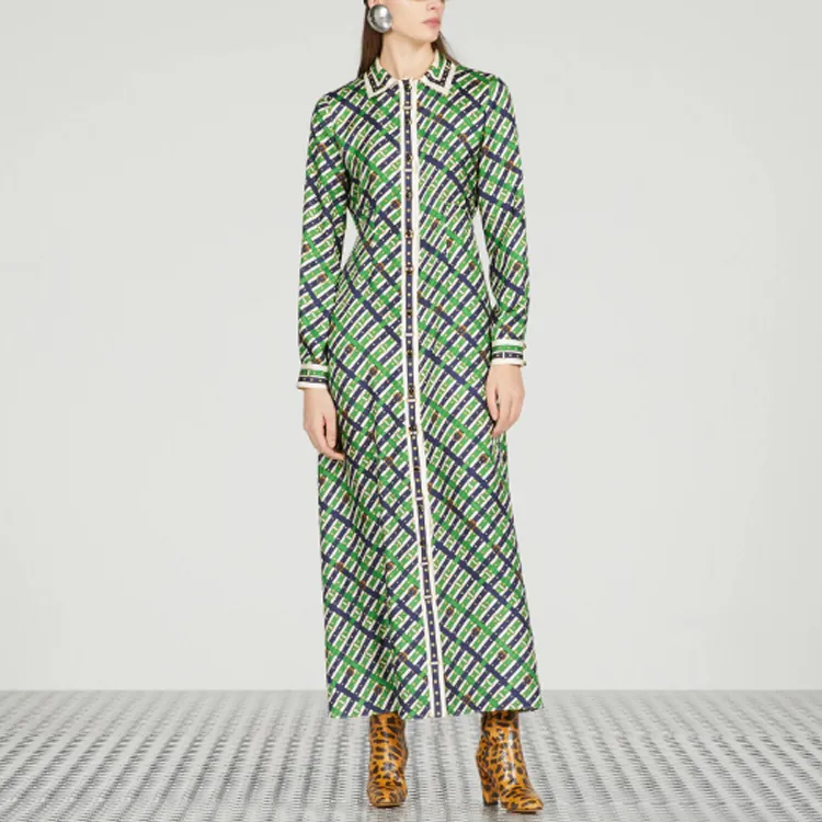 GUCCI Long-Sleeved Dresses Women's Green-3