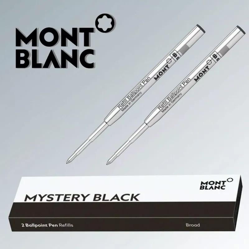 MONTBLANC Mysterious Black, Ballpoint Pen Refills, Smooth Handwriting, Two Piece Set Replacement Movement-2