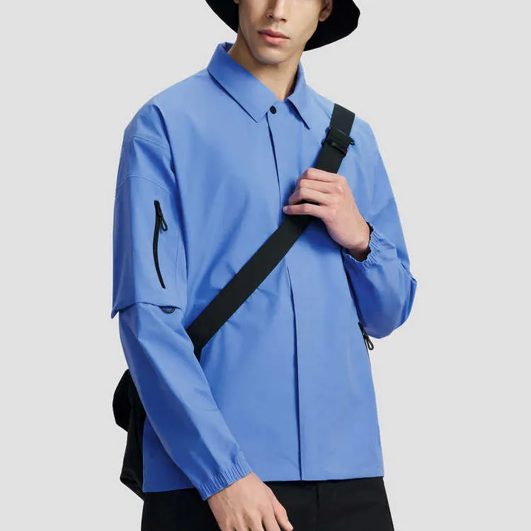 DESCENTE BLEU Sports Woven Jacket Men's-4