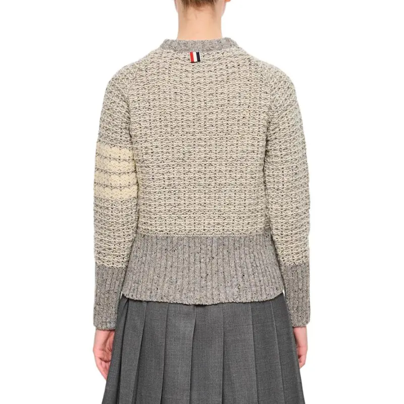 THOM BROWNE 4 Bar Crewneck Jumper-4