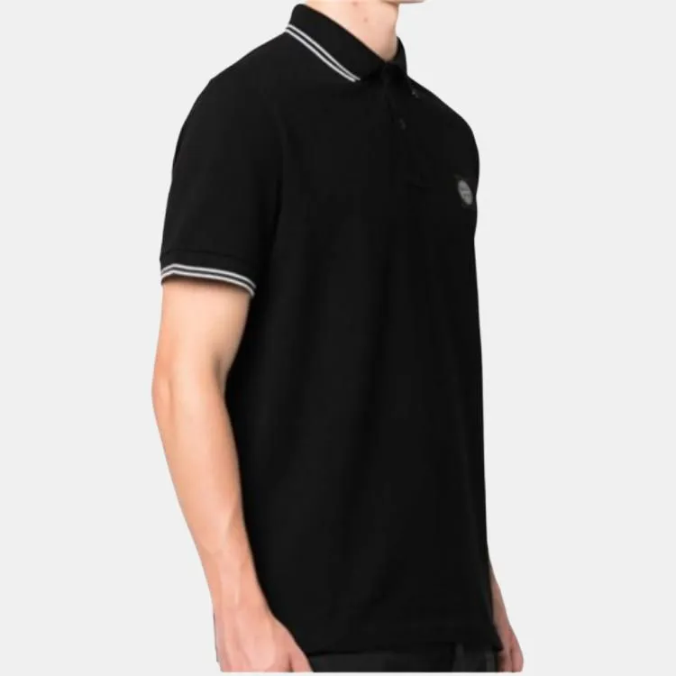 STONE ISLAND Logo Patch Short Sleeved Polo Shirt-2