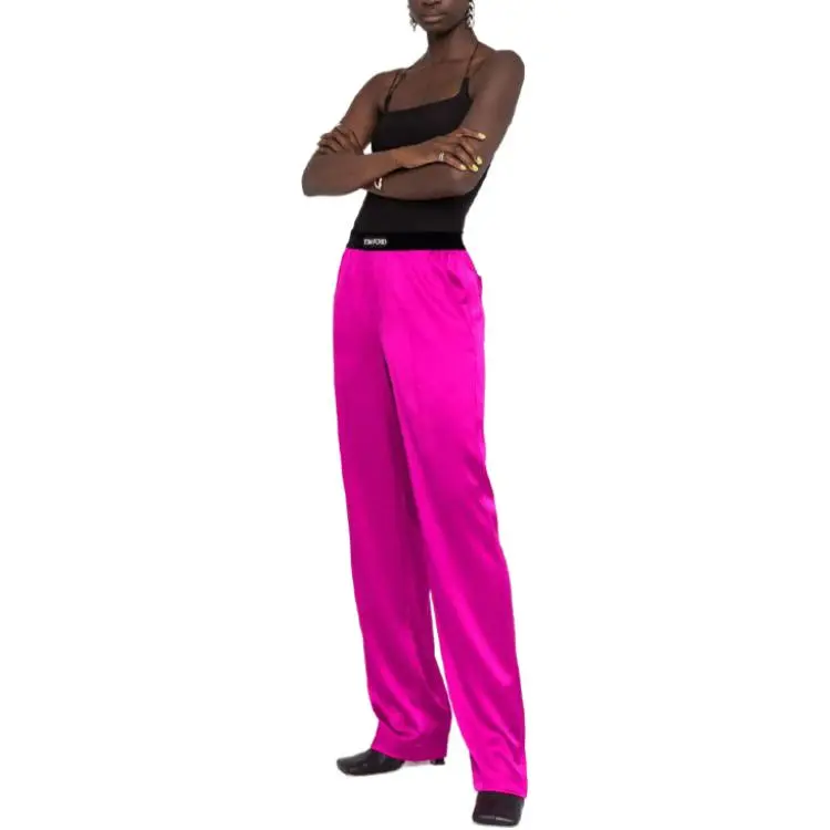 TOM FORD Logo patch Straight leg Trousers-3