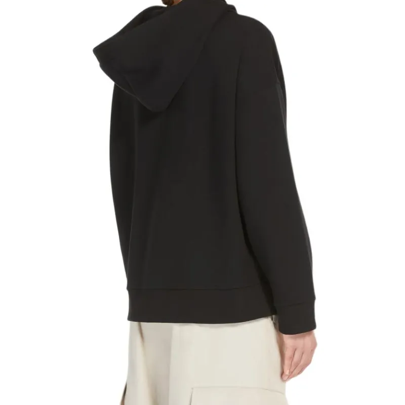 'S MAX MARA Agata Logo Embroidered Drawstring Hoodie-3