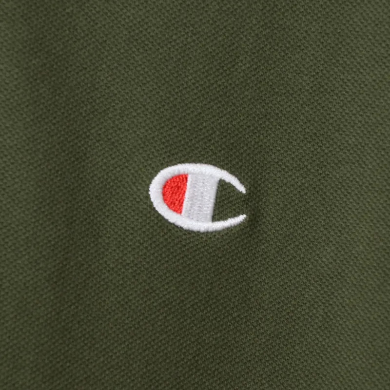 Champion Polo Shirts Unisex Olive Green-2