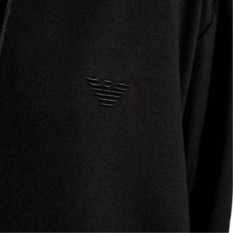 EMPORIO ARMANI Logo embroidered Lounge Hoodie-4