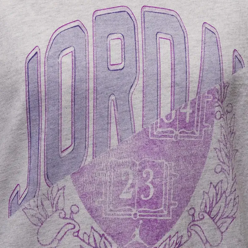 Jordan Drop Shoulder Sleeve T Shirt Women's Gray-4