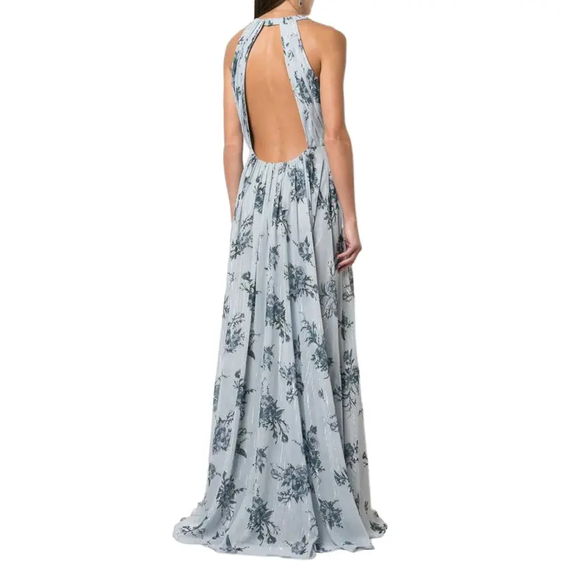 Marchesa Notte Chiffon Open Back Bridesmaid Gown-2