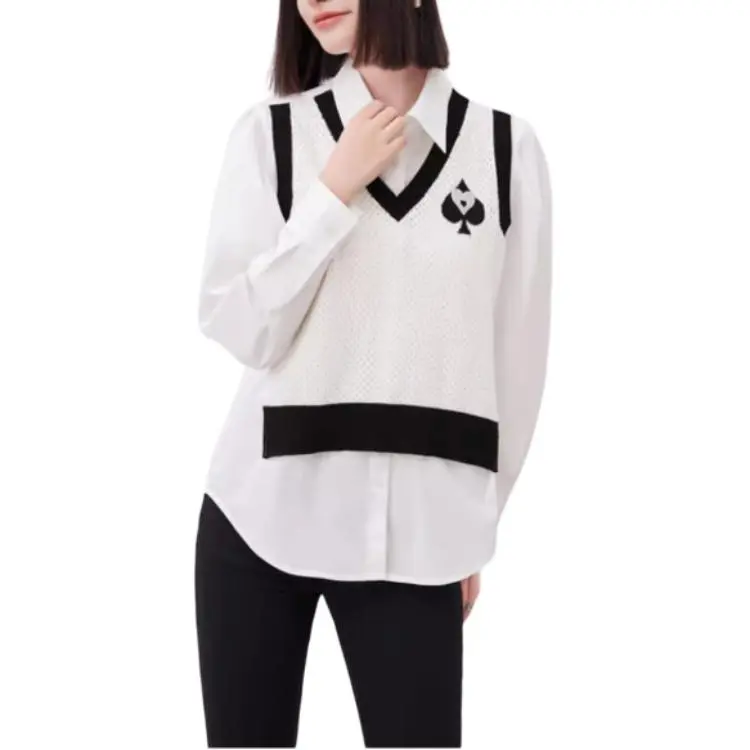 EICHITOO Shirt Women's Raw White Trim-3