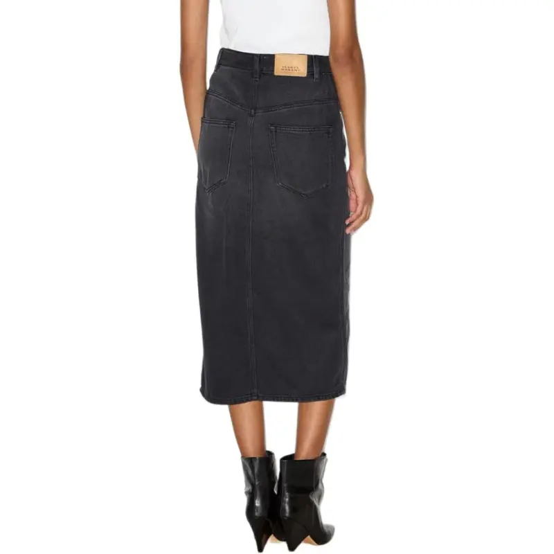ISABEL MARANT High Waist Front Slit Skirt-4