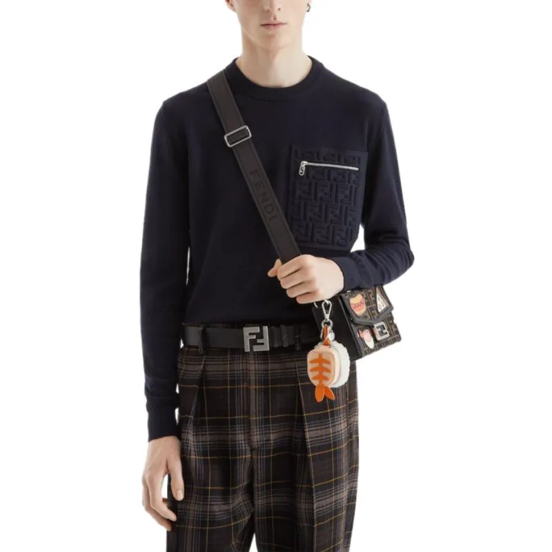 FENDI Logo Detailed Crewneck Sweater-2