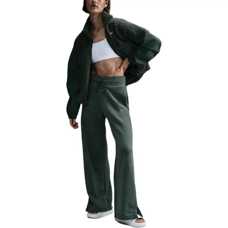 Nike Sportswear Phoenix Plush Women's High Waisted Wide Leg Cozy Fleece Pants-1