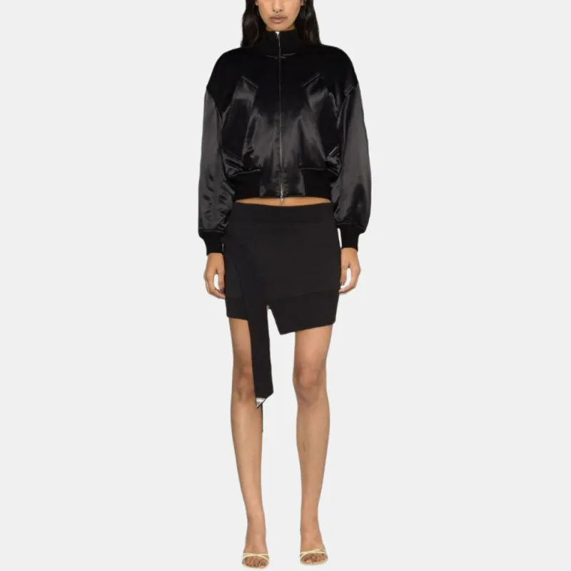 Alexander Wang High Shine Padded Bomber Jacket-1