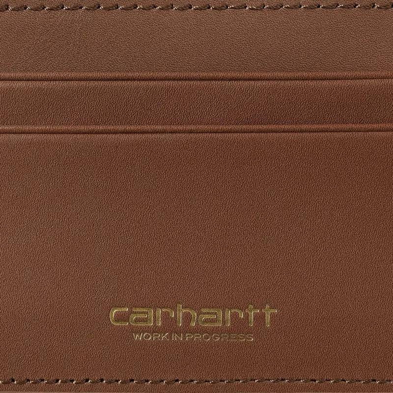 Carhartt WIP Cow Leather Card Holder Regular Unisex Tan-3